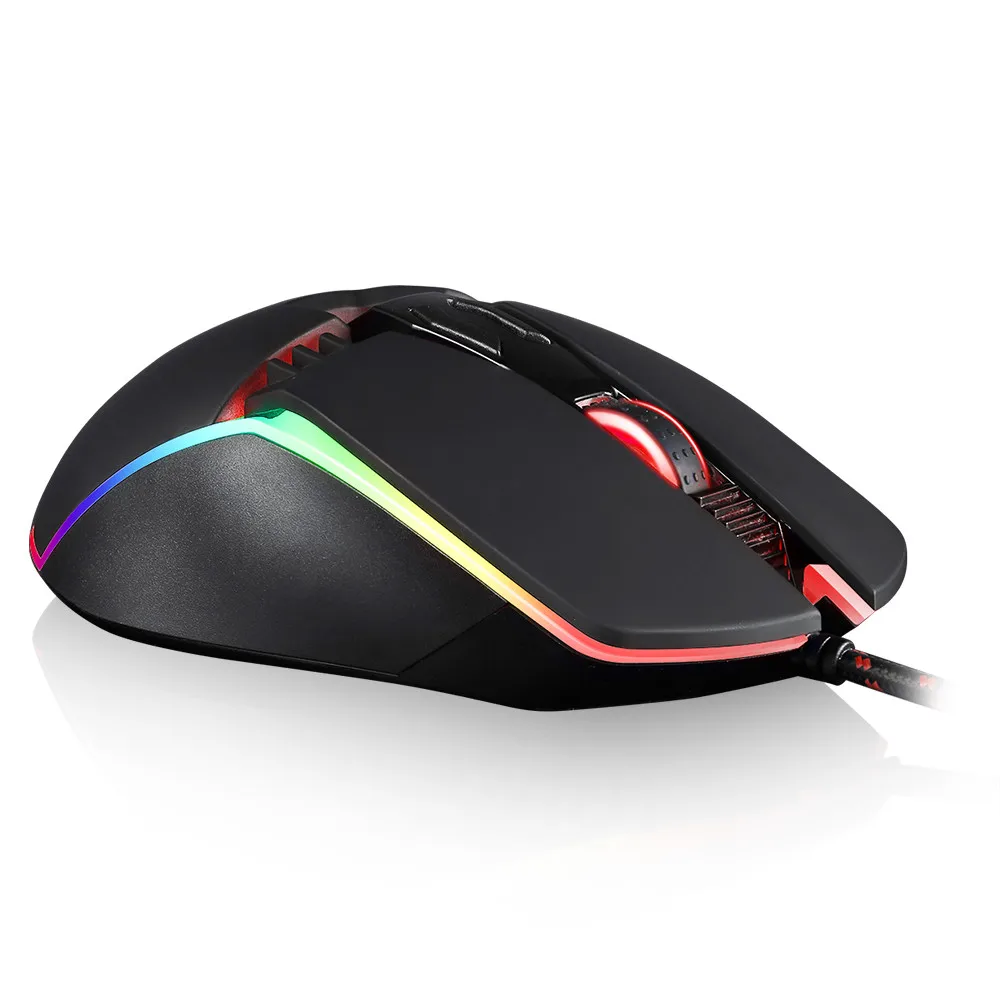 MOTOSPEED V20 игровая мышь 5000DPI дышащая светодиодный оптическая Проводная