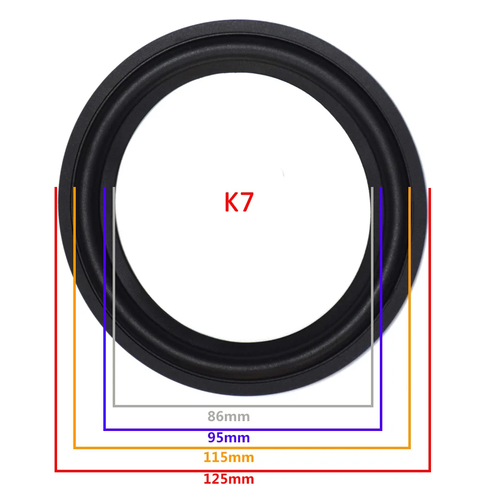 5 дюймов резиновый Динамик объемный край НЧ-динамик для ремонта с подворачивающимся краем сабвуфер кольцо DIY Repair аксессуары Динамик подвеска - Цвет: K7