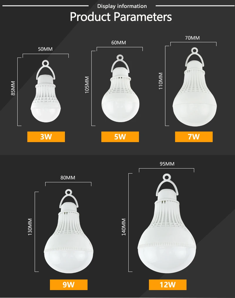 High Power 12V Led Bulb SMD 5730 Portable Led Lamp Outdoor Camp Tent Night Fishing Hanging Light lamparas 3W 5W 7W 9W 12W