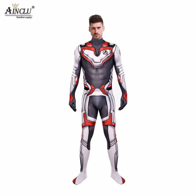Adults Kids Avengers Endgame Quantum Realm Cosplay Costume Superhero Captain America Avengers 4 Zentai Bodysuit Suit Jumpsuit CH