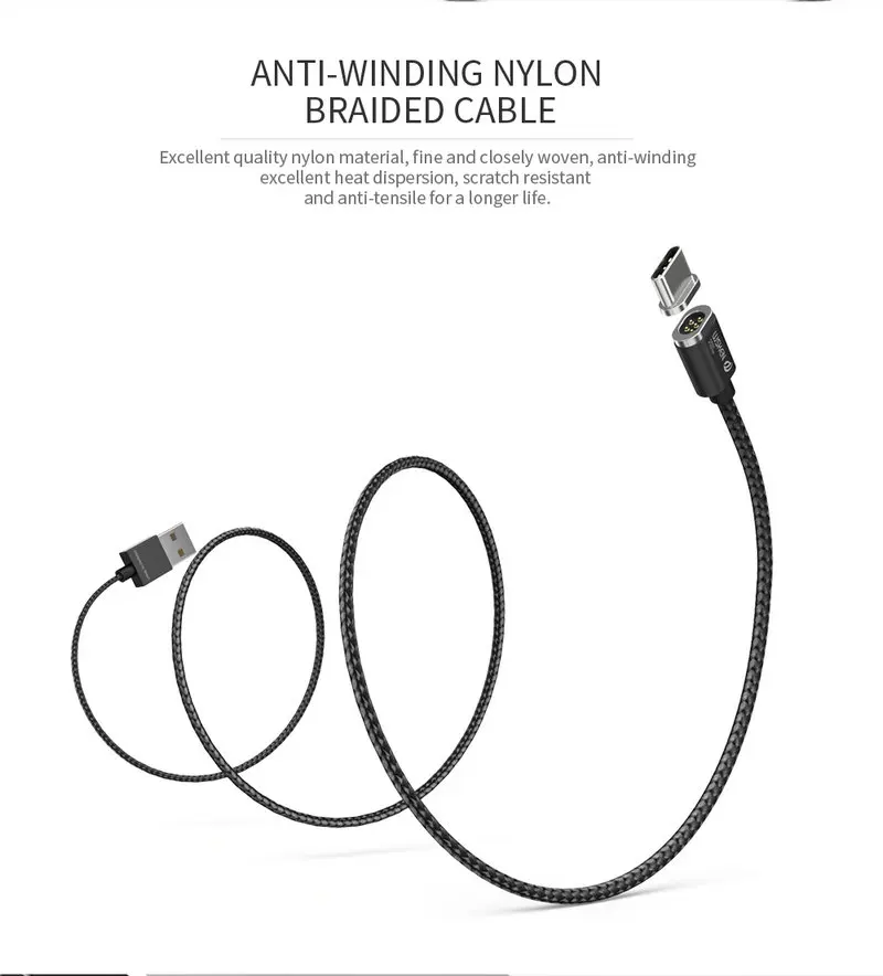 WSKEN mini 2 Black Type C Magnetic fast charging usb cable (10)