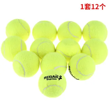 

Regail 12Pcs Tennis Ball High Elasticity Training Ball Natural Rubber Competition Tennis Ball