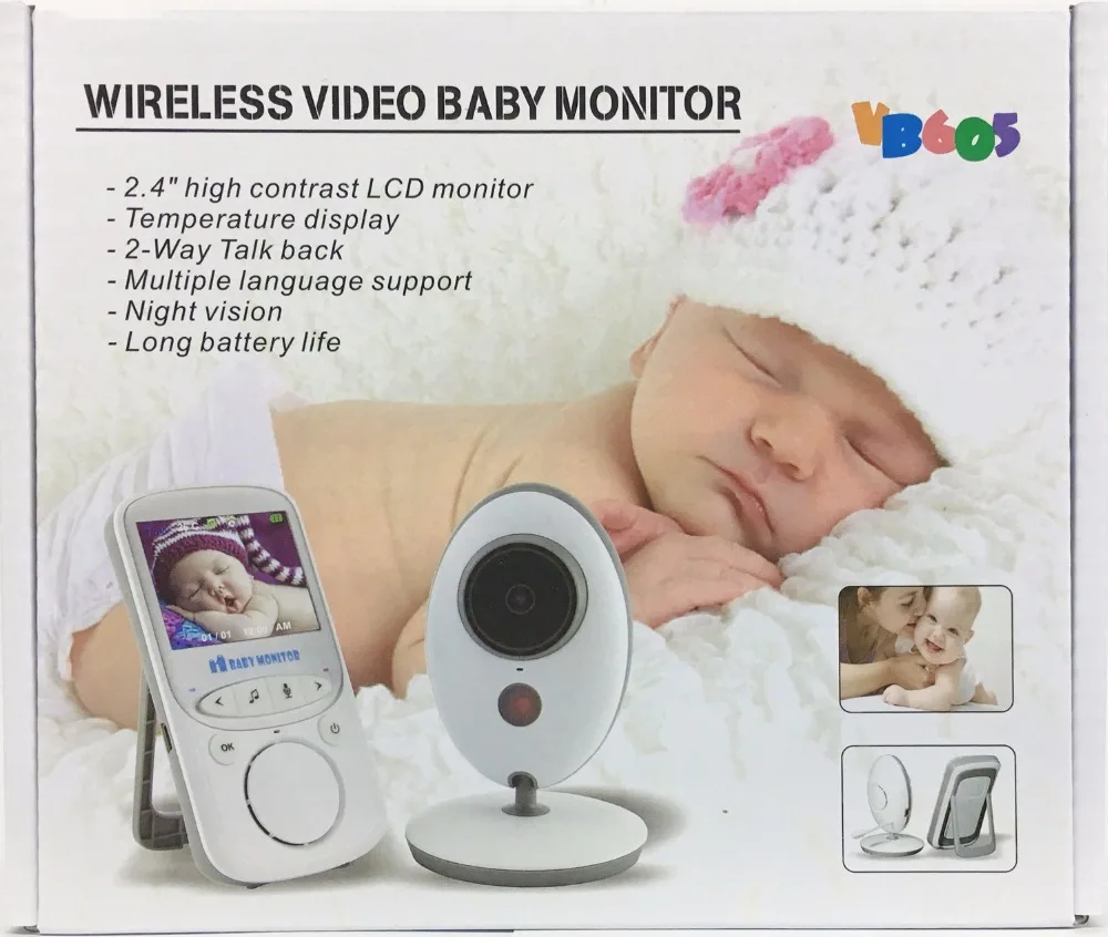 

Wireless LCD Audio Video Baby Monitor VB605 Radio Nanny Music Intercom IR 24h Portable Baby Camera Baby Walkie Talkie