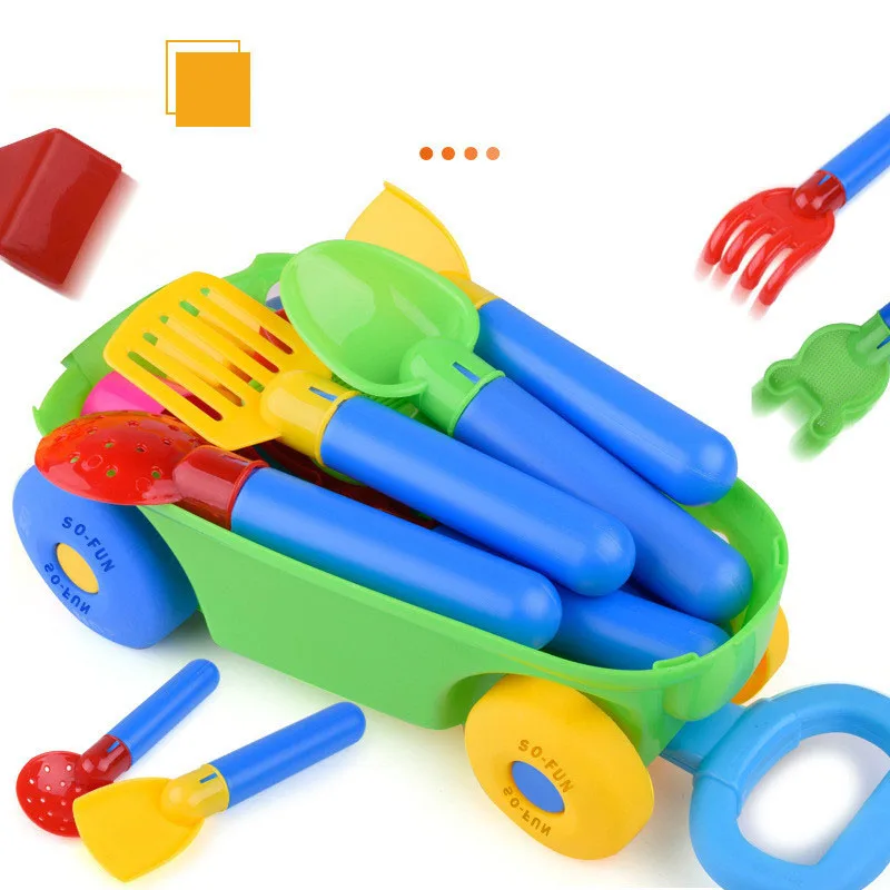 15 шт летняя детская пляжная игрушки набор инструментов для пляжа детская ручная тележка Набор для игры на пляже летние пляжные игрушки