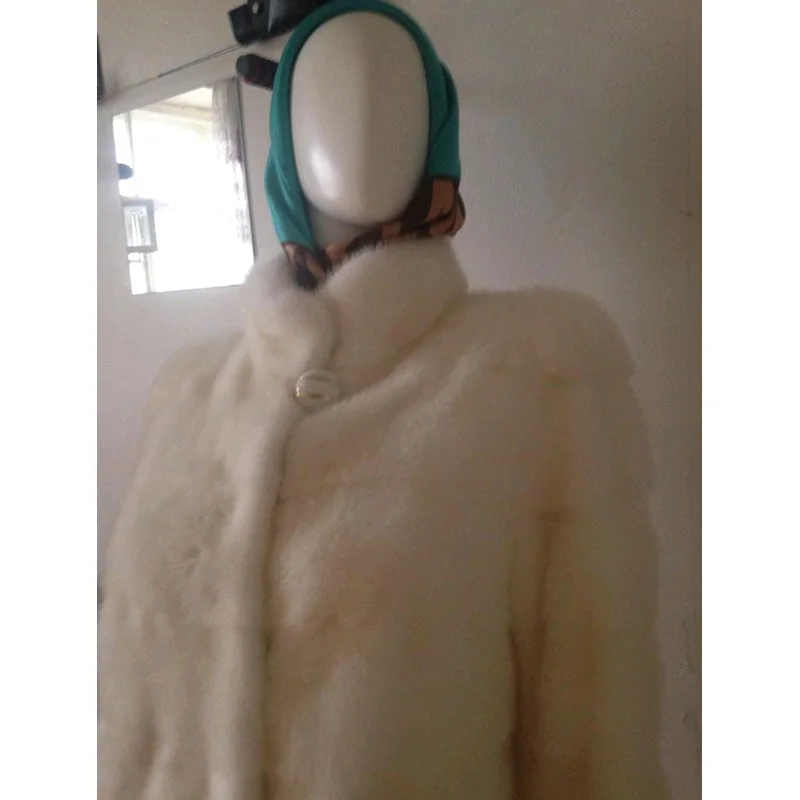 TOPFUR 2018 Winter Long Natural Mink Fur New Mink Fur Coat Fashion Women Luxury Jacket With Fur Collar White Full Sleeve TOPFUR 2018 Winter Long Natural Mink Fur New Mink Fur Coat Fashion Women Luxury Jacket With Fur Collar White Full Sleeve