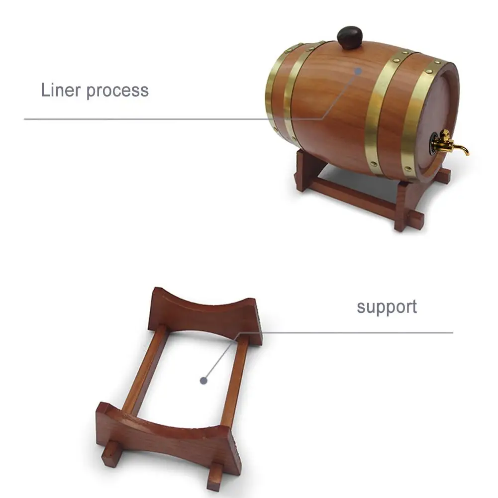 1.5L металлический кран дубовый сосна винный бочонок бочки для хранения вина винный погреб Бар Ретро стиль емкость для хранения с основанием