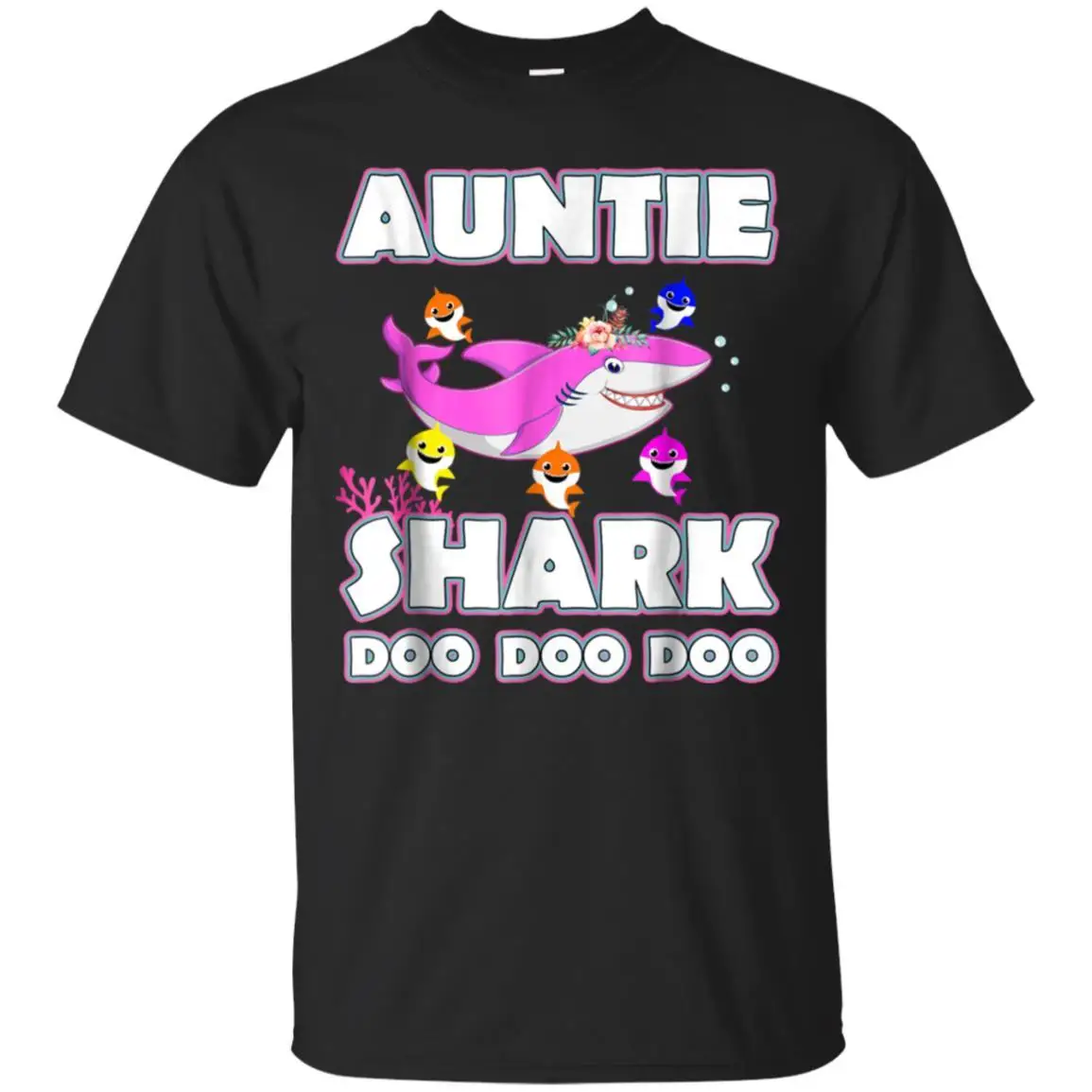 

Latest Fun T-shirt Top Casual Wear AUNTIE SHARK T SHIRT DOO FAMILY GIFT T SHIRT