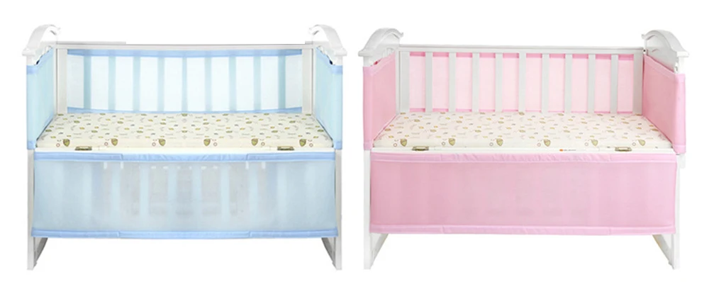 Горячая Распродажа Детская кровать бампер дышащий Съемный приятный внешний вид печать дизайн комплект детского постельного белья 4 цвета