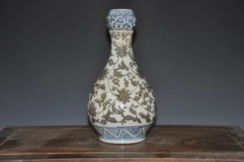 

Antique qing dynasty ceramic porcelain vase with double ring mark for collection