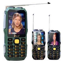DBEIF D2016 Dual flashlight FM magical voice change 13800mAh mp3 mp4 power bank Antenn Analog TV Rugged mobile phone cell P242