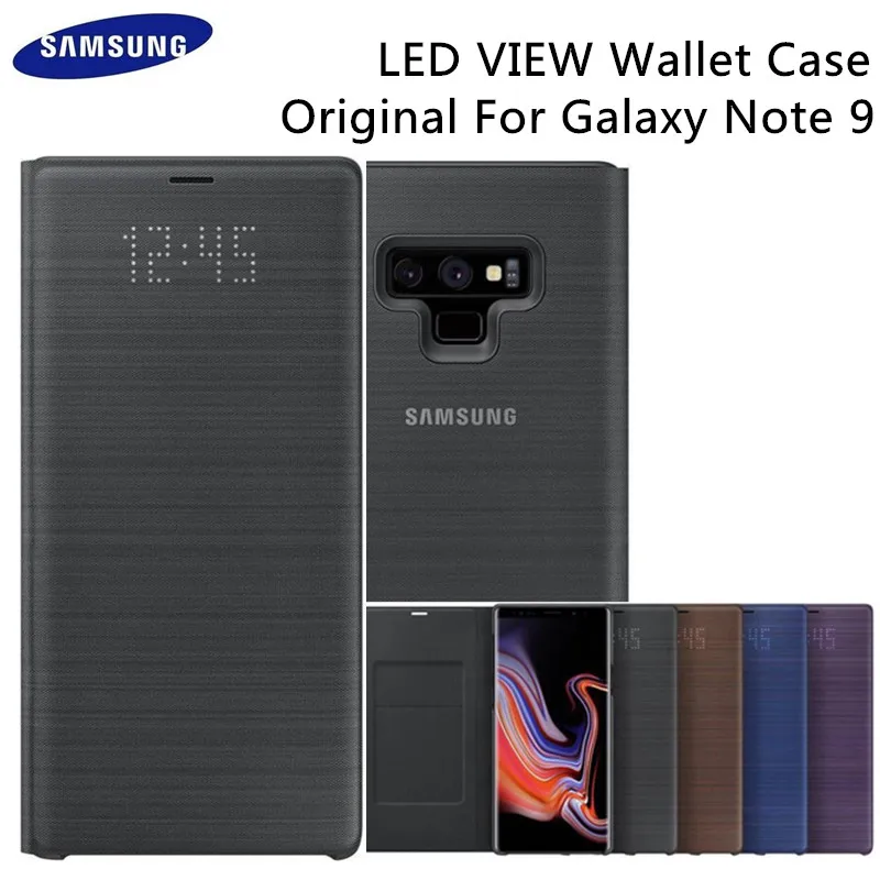

Official Genuine Original Samsung SM-N9600 6.3in LED View Flip Case Cover for Samsung Galaxy Note 9 Card Slot Wallet Case Black