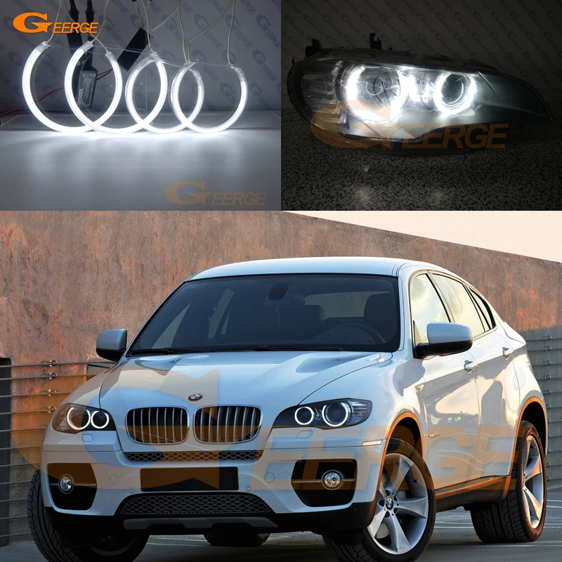 Для BMW X6 E71 E72 X6M 2008- ксеноновая фара отличная ультра яркая подсветка CCFL angel eyes kit