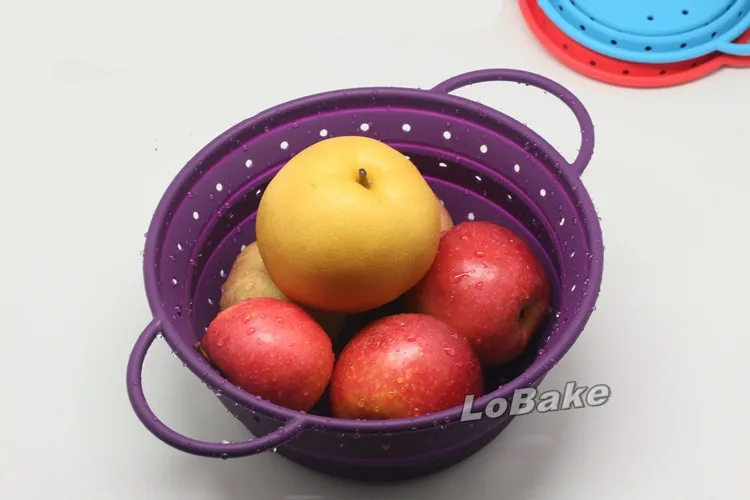 Малый Размеры раскладной применимо стиральная Слив Корзина ведро миску фруктов, овощей инструменты легко сложить принимая кухонные принадлежности