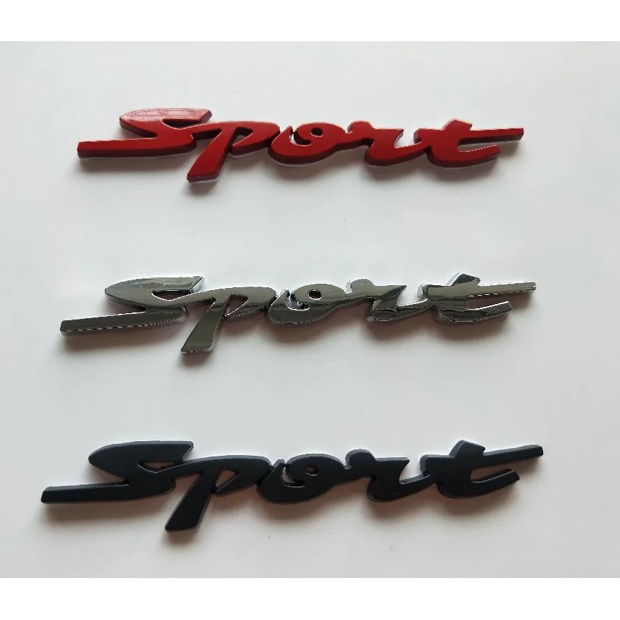 

Metal Chrome Black Red 3D Letters  SPORT  Trunk Fender Emblems Badges Emblem Badge Sticker Decal