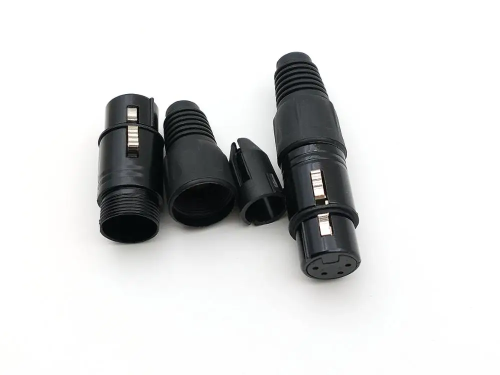 10 шт. черный 4 контактный разъем XLR адаптер|adapter connector|adapter xlradapter female |