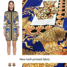 Новая Высококачественная полиэфирная печатная ткань ручной работы DIY Цифровая печать одежды ткань для платья оптом 148 см в ширину