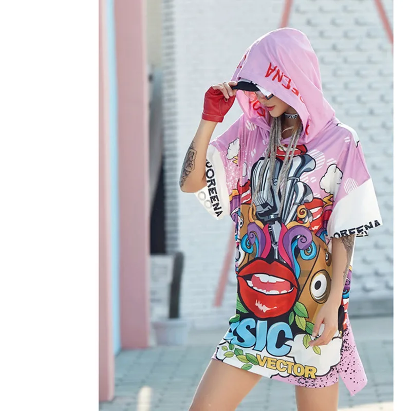 

COOREENA 2018 New Harajuku Spring Summer Moletom Feminino Large Size Women Sweatshirt Hoodies Hip Hop Fashion Mujer Vestidos