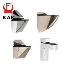 KAK, цинковый сплав, регулируемые стеклянные зажимы, позолоченные кронштейны, хромированный сплав, держатель для полки, держатель для стеклянных полок