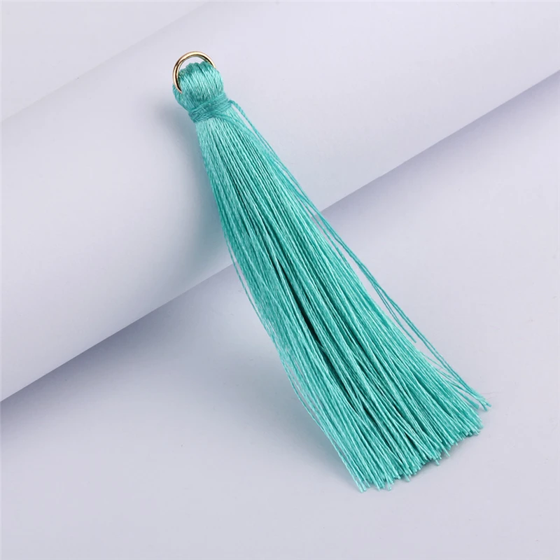 

20 pieces/lot Metal Ring Tassels Polyester DIY Tassel 7cm Tassels for Jewelry Handmade Earing Accesorries 20 Colors Available