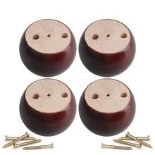 Мм 4 шт. 50 мм высота красный коричневый эвкалипт дерево круглый булочка мебель средства ухода за кожей стоп диван шкаф диван