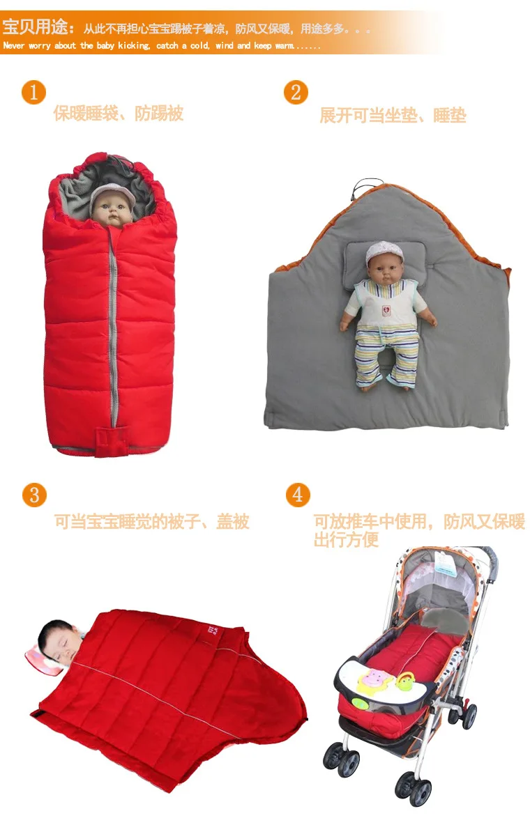 

Newborn winter baby fleece warmer sleeping bag newborn envelope swaddle baby stroller sleeping bag 0-18 months