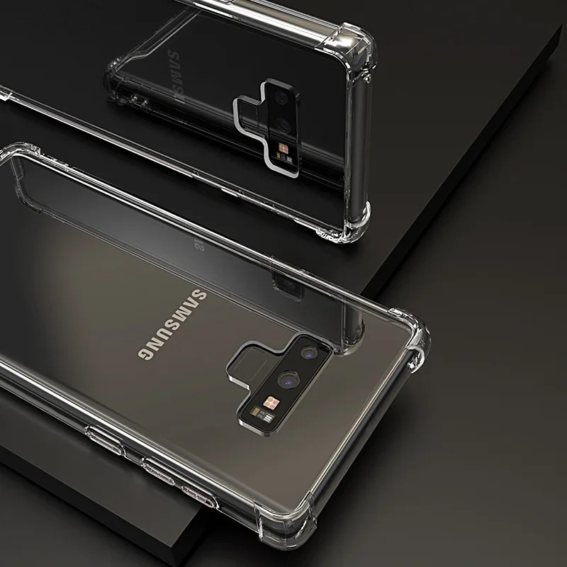 Прозрачный противоударный чехол для Samsung S20 Ultra Plus Note10 S10 5G S10e S8 S9 Note 9 8 прозрачный