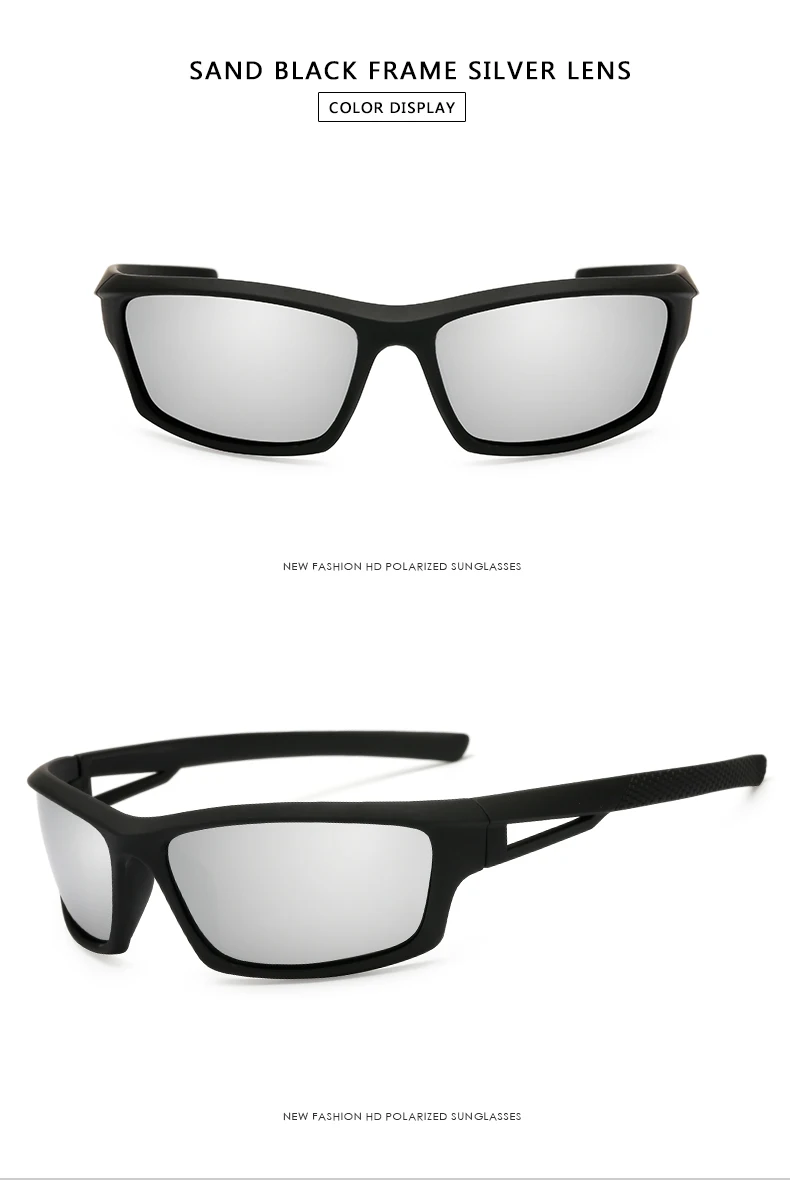 Longkeader, новинка, HD, поляризационные солнцезащитные очки для мужчин и женщин, зеркальные, Овальные, для вождения, модные, брендовые, дизайнерские, спортивные, солнцезащитные очки, UV400 - Цвет линз: black silver