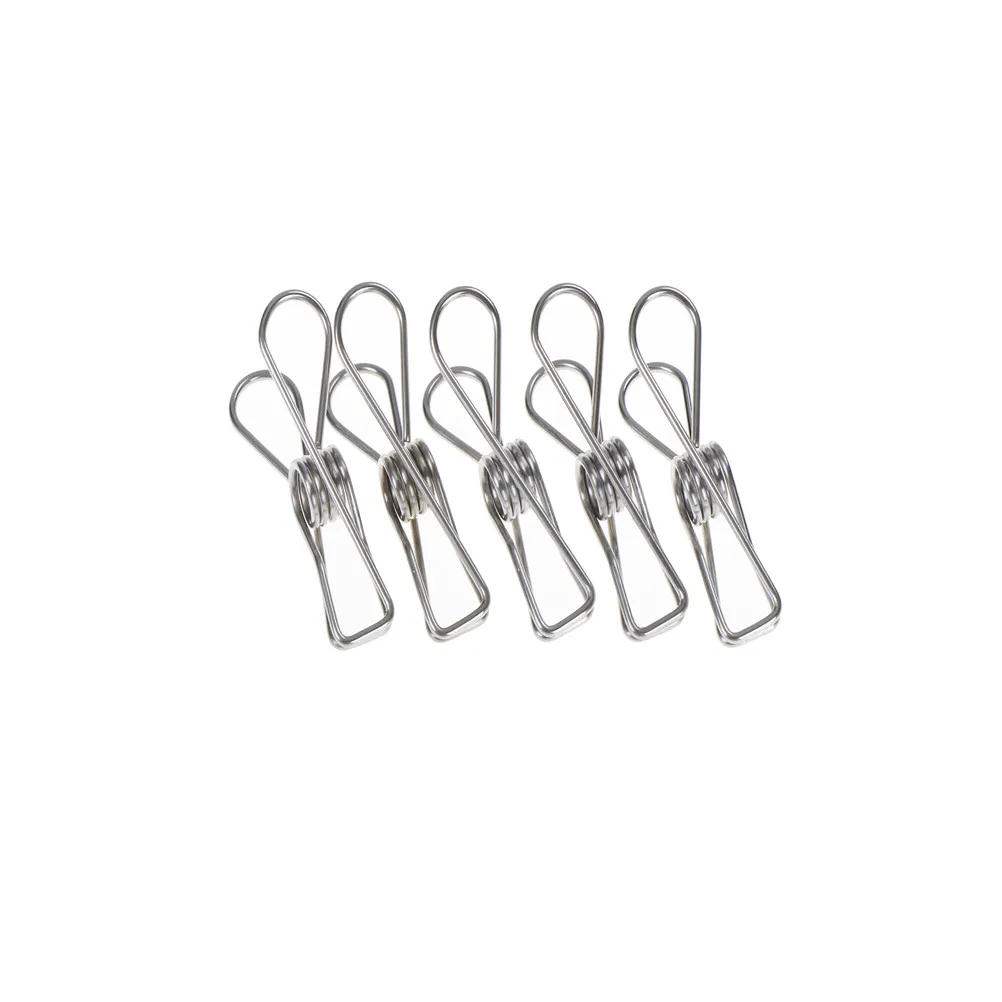 20Pcs Stainless Steel Clothes Pegs Hanger Pins Clips Household Clamps