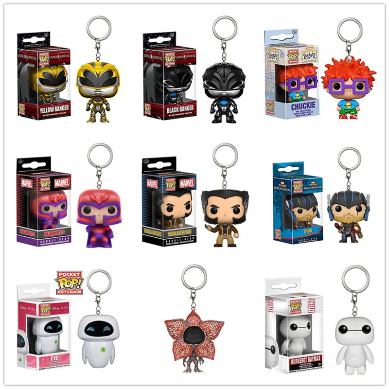 FUNKO POP брелок с героями Marvel Venom Maleficent EVE Harri Potter Pikachu одна деталь Фигурки игрушки для детей Рождественский подарок