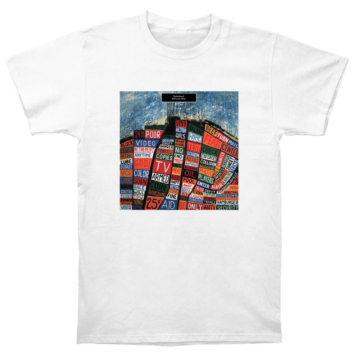 Футболка с надписью Radiohead Hail To The Thief CD Cover Рок Music Band футболка унисекс принтом RH1