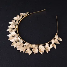 Dower me 2016 Gold Silver Leaf Tiara Crown Vintage Wedding Hair Accessories Headband Handmade Bridal Jewelry Tiaras