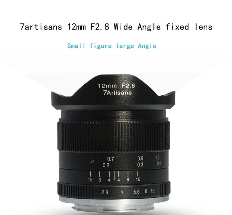 Lentes 7artisans 12 мм F2.8 ультра широкоугольный объектив для E-mount aps-c беззеркальных камер A6500 A6300 A7 ручная фокусировка Prime Fixed