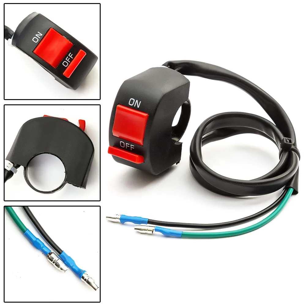 1PC On Off Cut Out Kill Stop Switch Button Headlight Engine Motorcycle Accessories For Mini Moto Quad Pit Bike ATV 22mm 7/8"