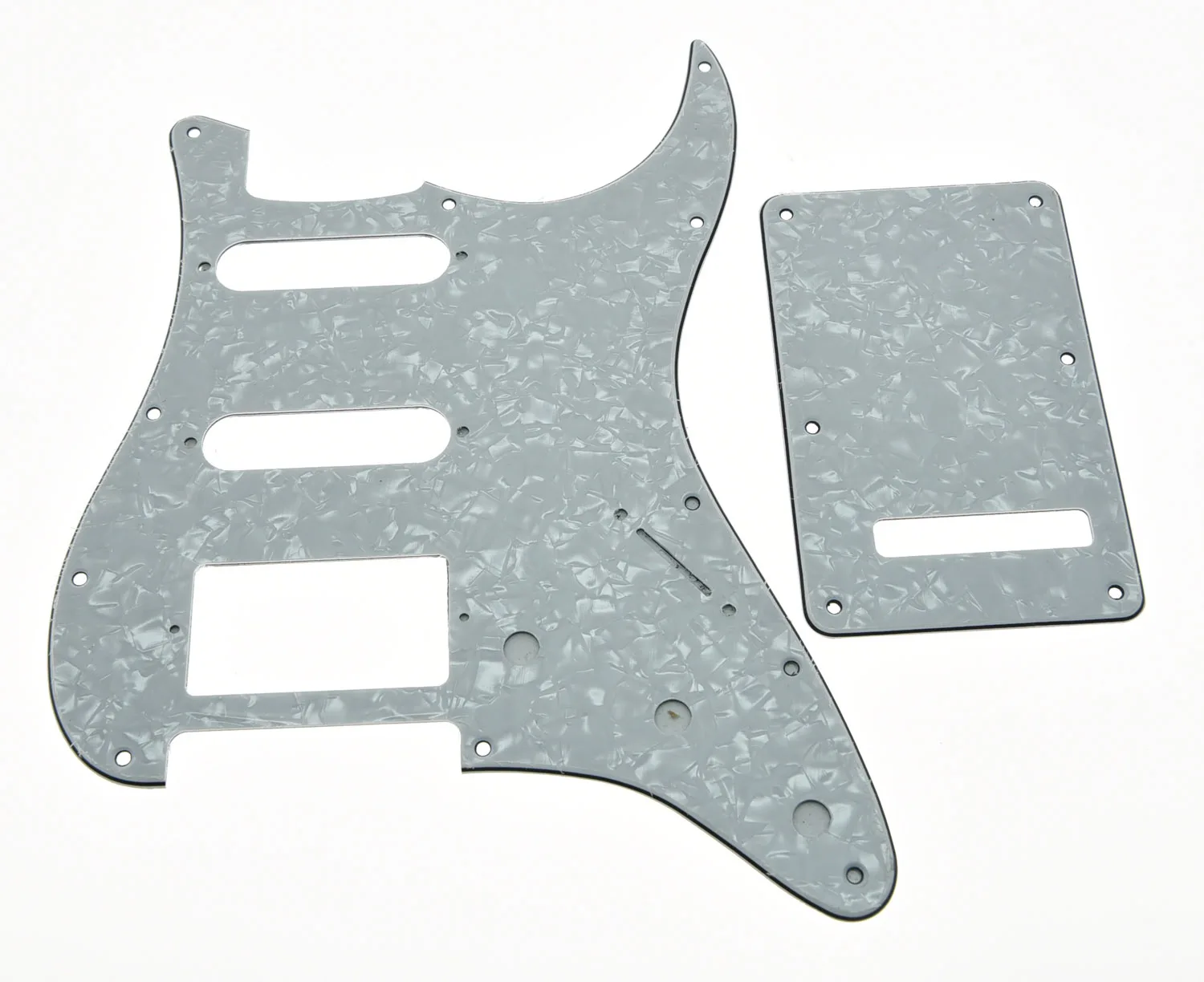 

KAISH White Pearl ST Style HSS Guitar Pickguard,Back Plate,Screws