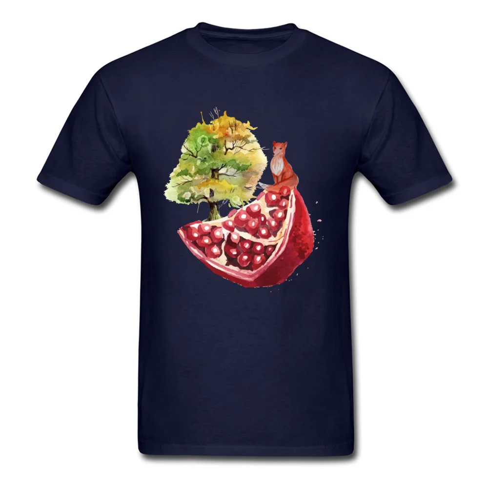 watercolour epic fruit tree and fox_navy