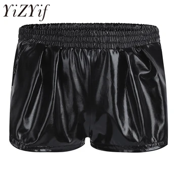 

YiZYiF Low Waisted Women's Shorts American Disco Short Pants Workout Multicolor Fashion Metallic Sexy Shiny Dance Boxer Shorts