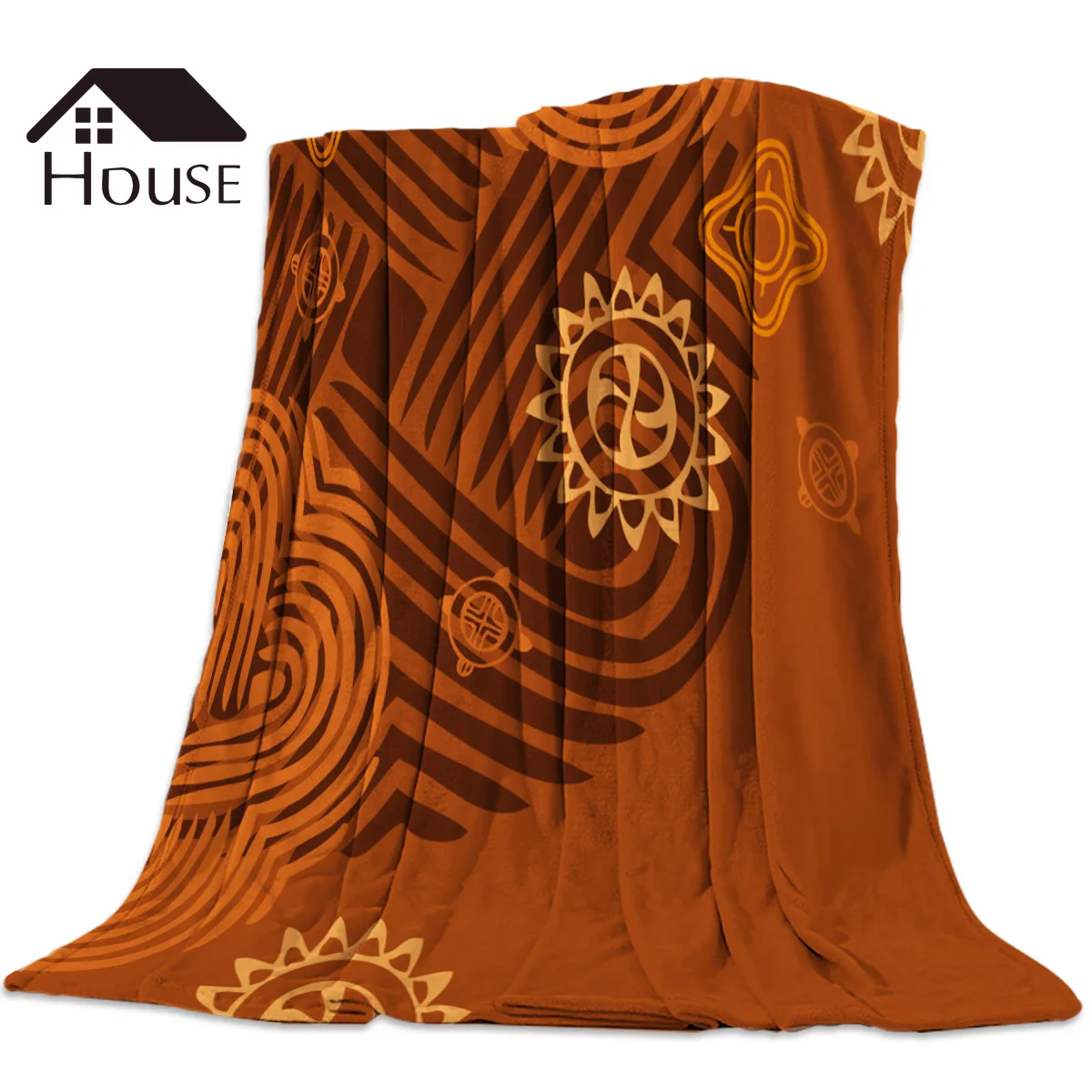 BIGHOUSES Throw Blanket African Ethnic Pattern Throw Blanket Soft Warm