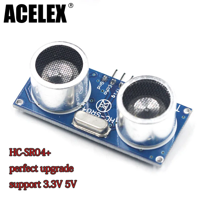 

10PCS Ultrasonic Module HC-SR04+ Distance Measuring Transducer Sensor HC-SR04 perfect upgrade support 3.3V work