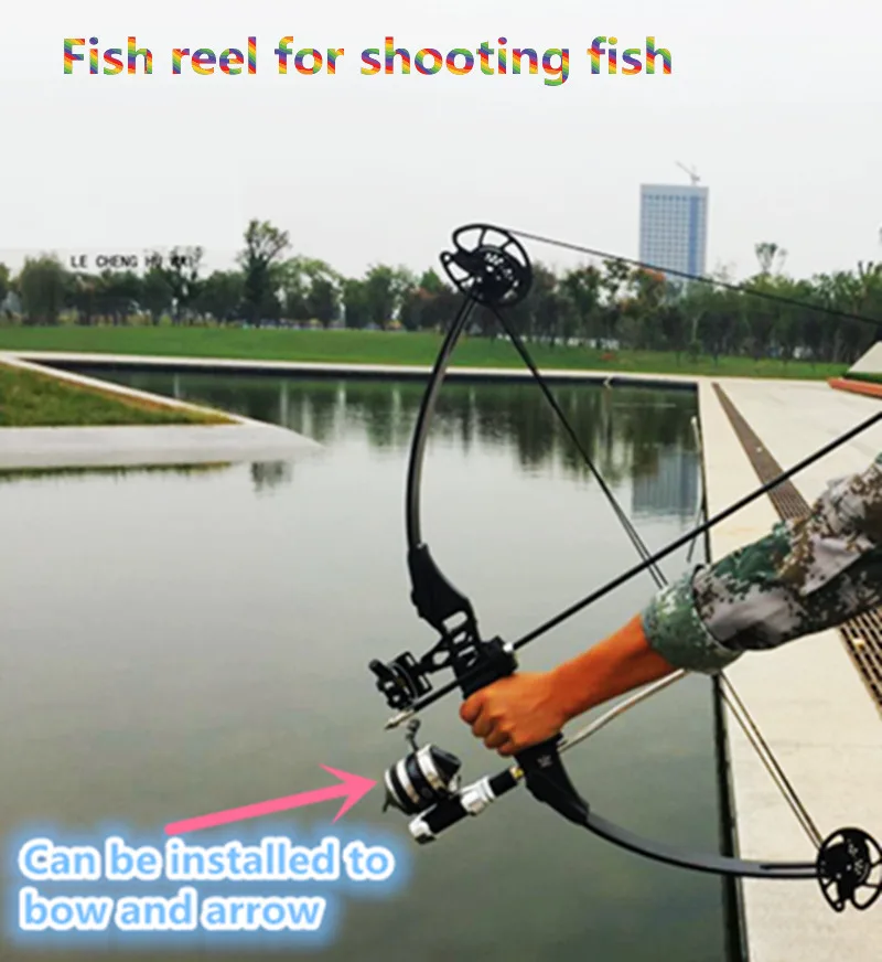 

Spincast Fishing casting handle Inner Line Wheel Pesca Tackle Drum reel for Compound Bow Shooting Fish carp Harpoon accessories