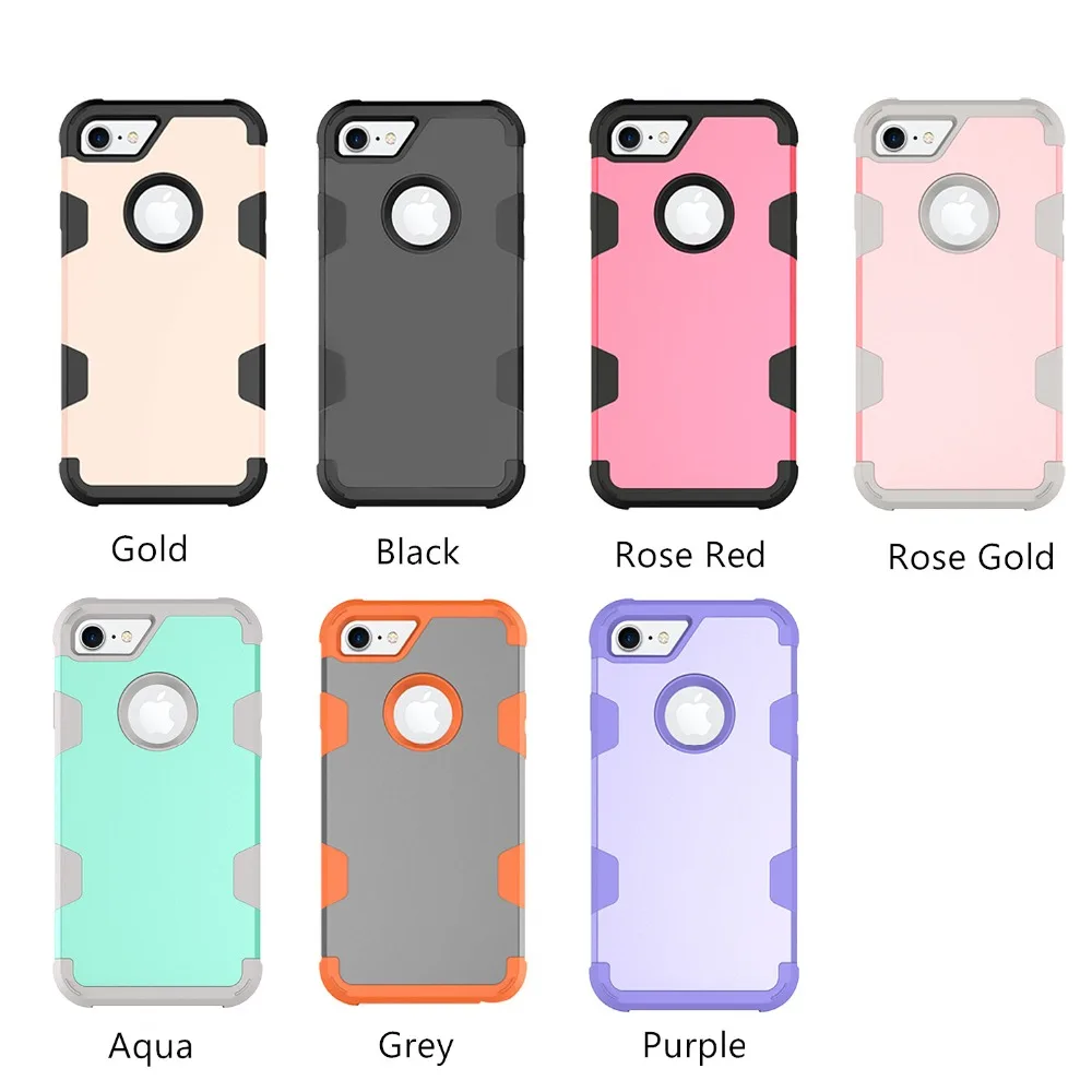 For Apple iPhone 7 8 Case Robot Shockproof Protect Cover Hybrid Hard Rubber Impact Armor Phone Case For iPhone7 6 6S Plus Coque