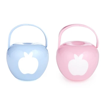 

Cute Portable Baby Infant Pacifier Nipple Travel Case Little Apple Shape Storage Box Baby Love