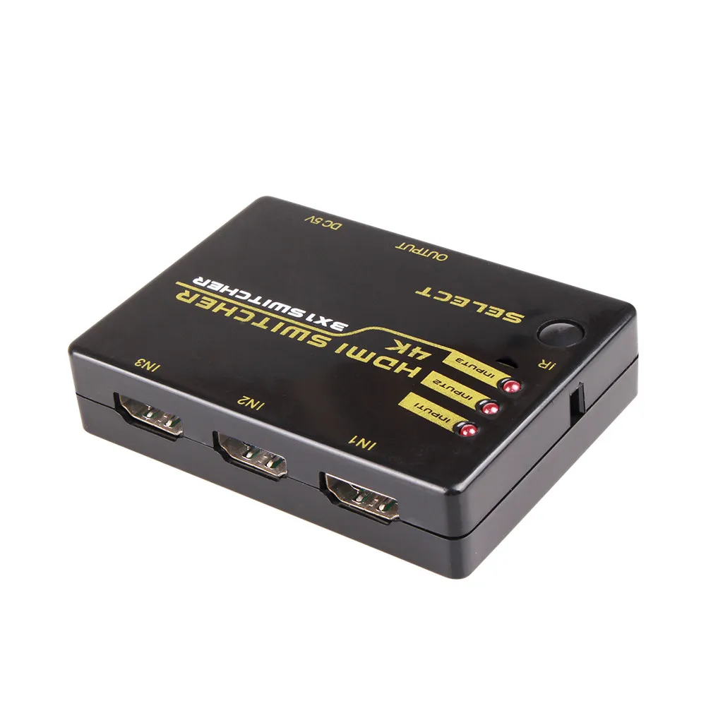 HDMI переключатель мультимедийный 3 порта Full HD 4K V1.4 1080P 3D видео в 1 выход