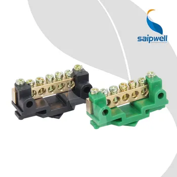 

10pcs/lot,250V-450V Brass Screws Terminal 6*9mm Specification,7 Ways Green/Blue Electric Terminal Blocks Connector SP-012/7