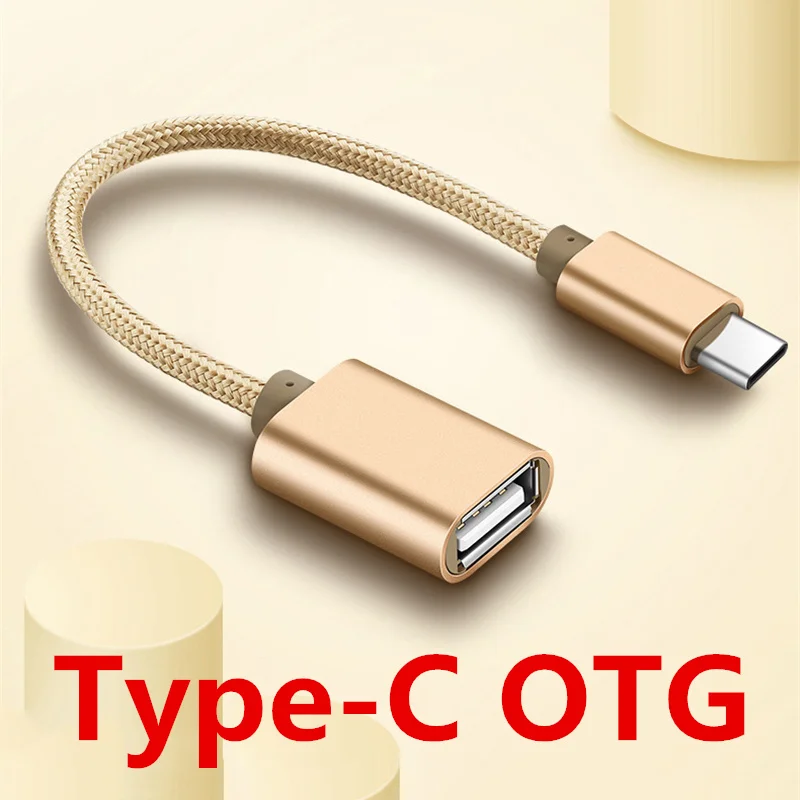 

FFFAS 15cm Gold Type-C USB OTG Cable Cellphone Adapter Gaming Type C OTG Converter for Huawei P10 Xiaomi 6 Macbook Samsung