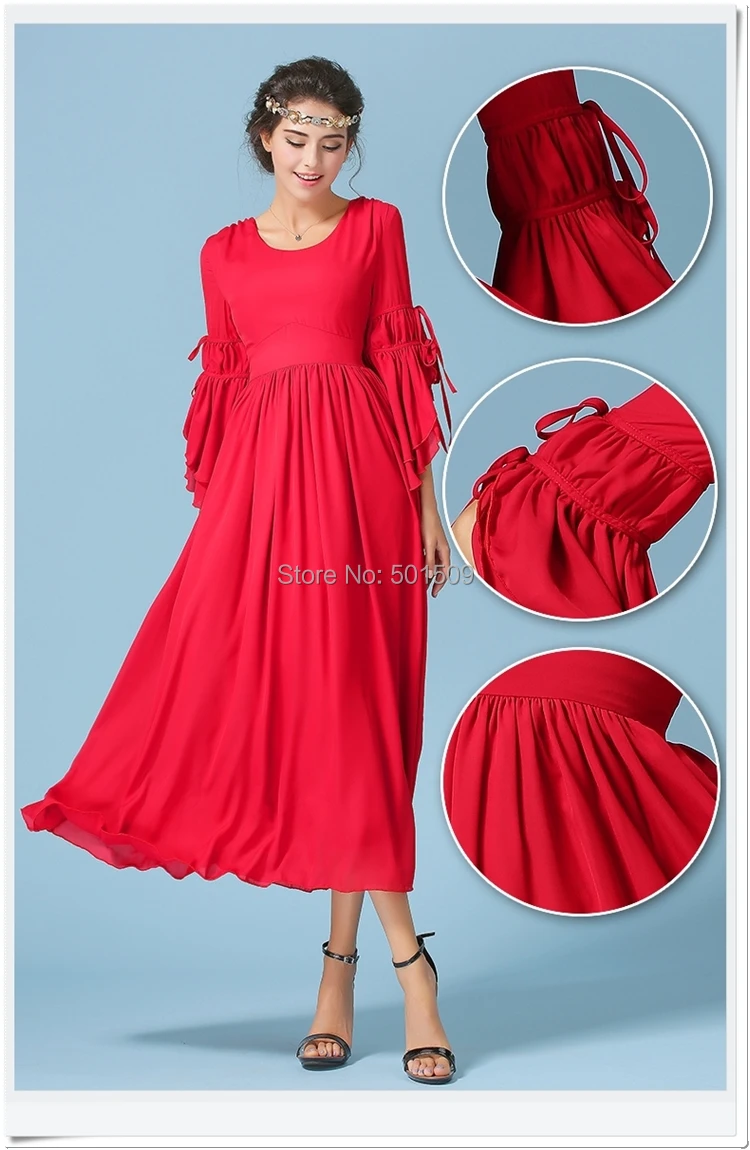 Красный/белый с длинным Flare средневековой рукав длинный платье средневековой эпохи Возрождения платье принцессы викторианской платье/Мария-Антуанетта