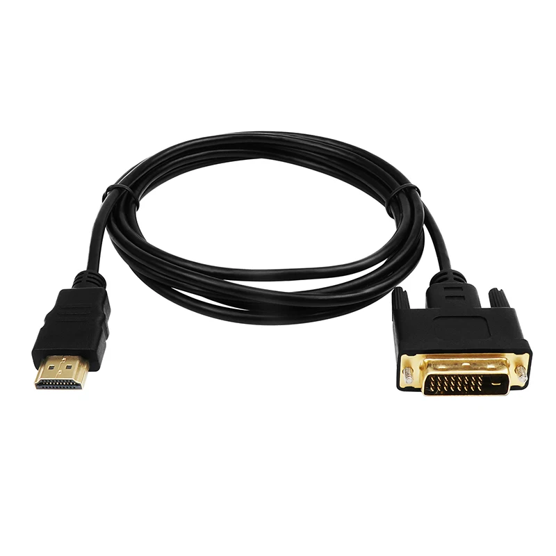 HDMI الذكور إلى DVI 24 + 1 DVI-D الذكور محول الفيديو كابل الذهب مطلي 1080 P ل HDTV البلازما DVD محمول العارض