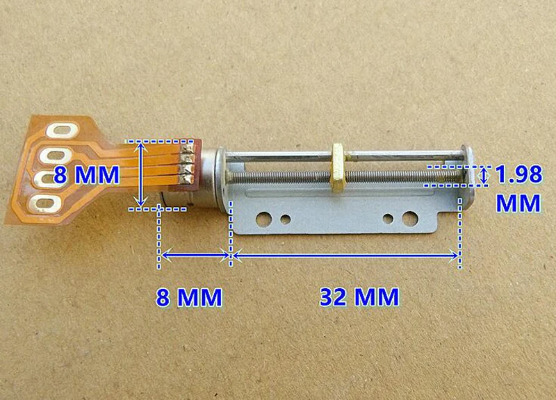 

2-Phase 4-Wire 8mm Mini Stepper Motor Precision Linear Screw Slider Nut DC 3V 5V Thruster Step Motor For RC DIY Parts