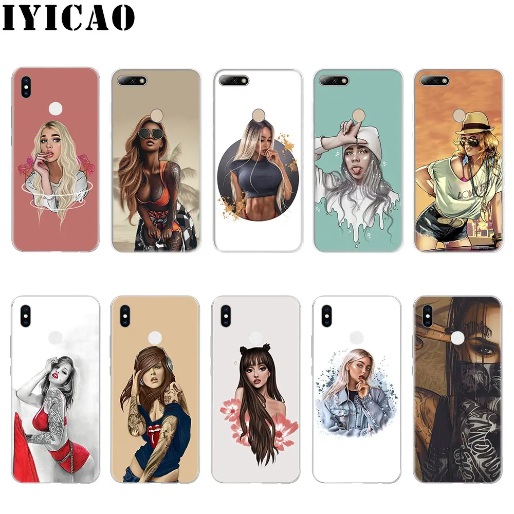 IYICAO красивая девушка жесткий чехол для Huawei P8 P9 P10 P20 P30 Lite 2015 2016 2017 Plus Pro P Smart 2019 |