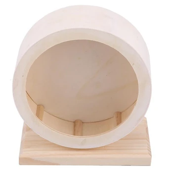 

Hamster Squirrel Small Pets Roller Wheel Wooden House Funny Wheel Running Rest Nest Playing Exercise Toy Pet Supplies Running