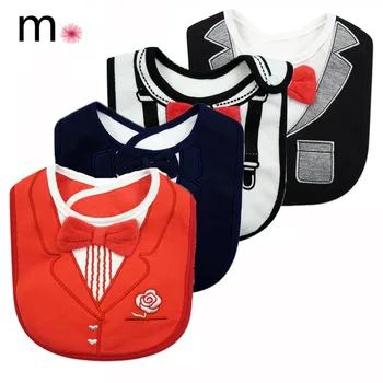 

Baby Feeding Bibs Gentleman Cotton Baby Boy Bibs Burp Cloth Baby Accessories Baby Birthday Party Christmas Gift